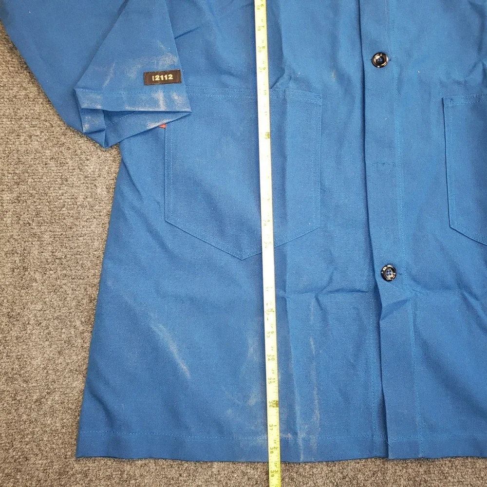 Workrite FR Flame Resistant Lab Coat Mens XL Blue Nomex ARC 6 New Tags